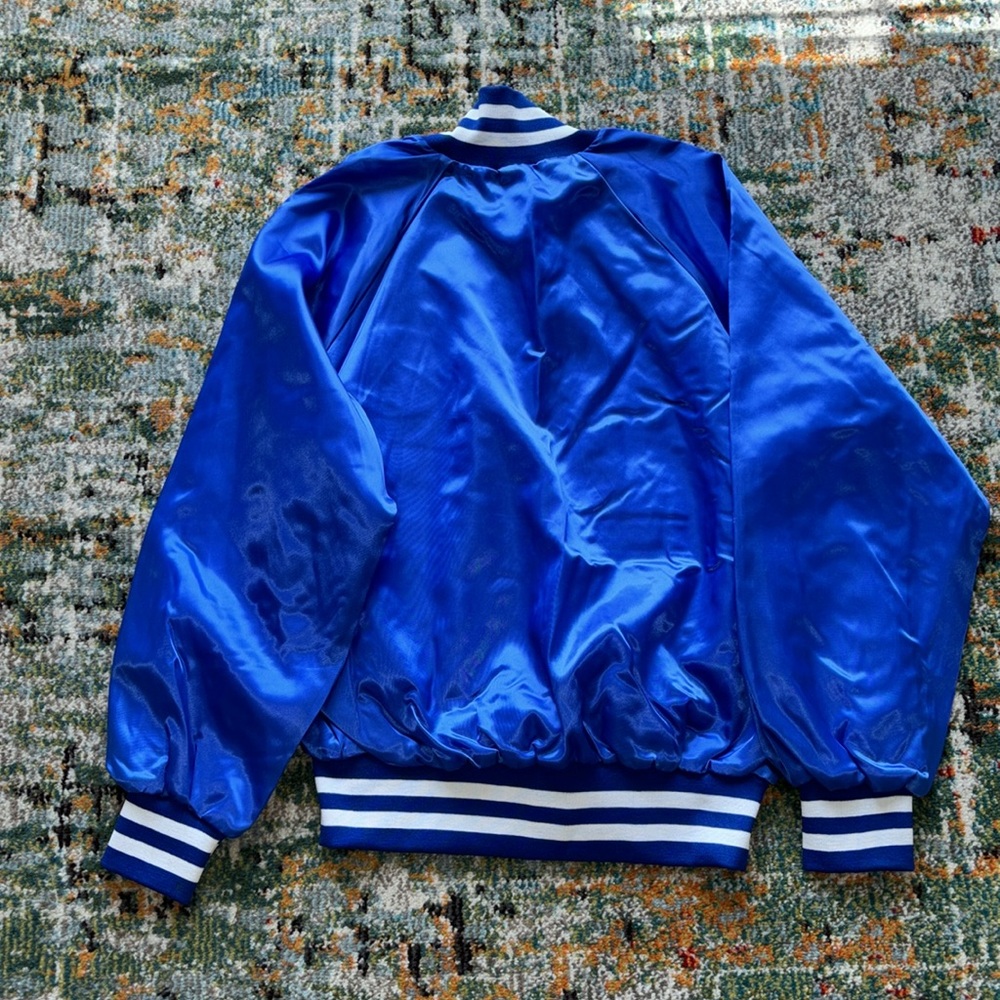 💎RARE💎True Vintage General Dynamics Varsity Satin Jacket, Size Large - Picture 7 of 9